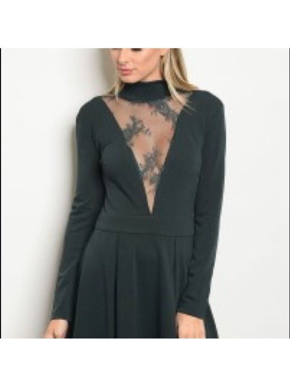 Dark Olive Cut Out Dress